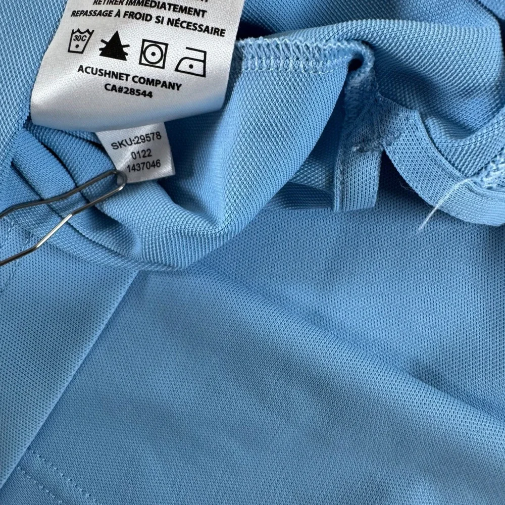 FootJoy ProDry Mens 2XL Blue Chest Stripe Performance Golf Polo Shirt 29578